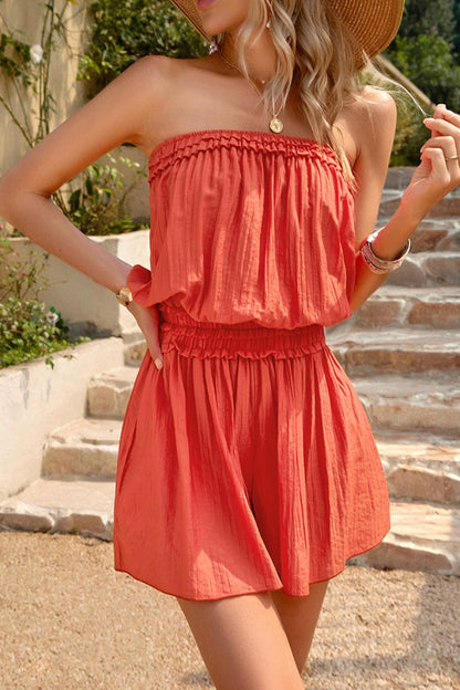 Strapless Romper With Pockets
