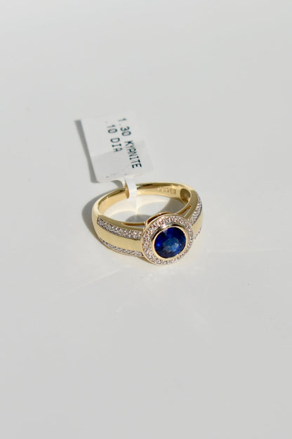 14kt 2-tone Kyanite & Diamond Ring