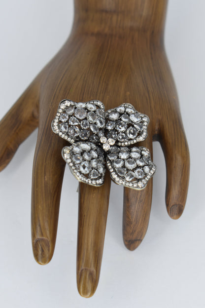 14kt Black Rhodium Diamond & Sapphire Ring