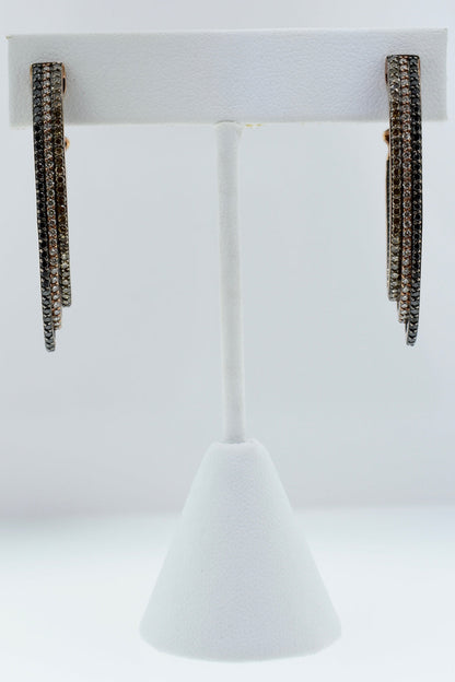14kt Rose Gold Diamond Earrings