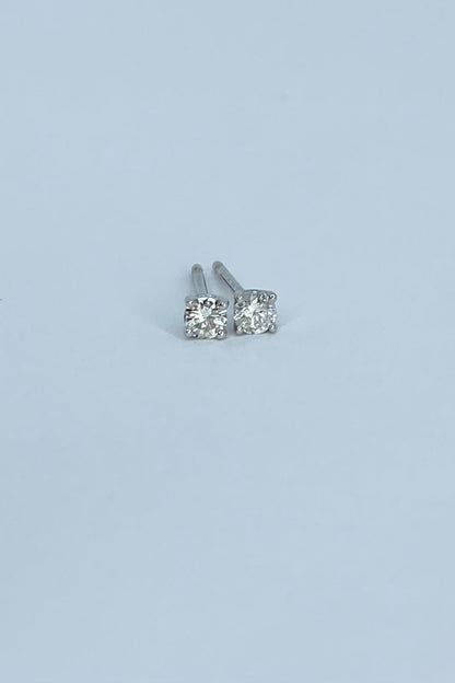 14kt W/Gold Diamond (.16cttw) Stud Earrings
