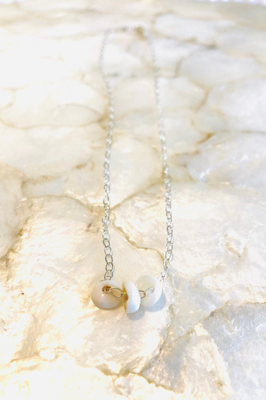 3 Maui Puka Shell Necklace - Sterling Silver