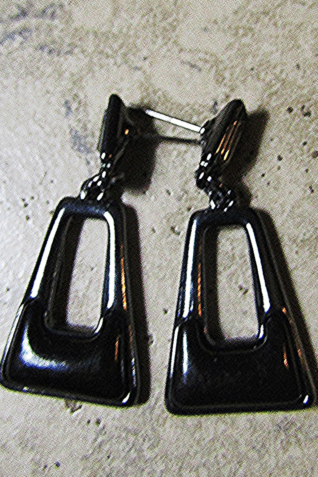 Black/Grey/Silver Geometric  Metal Necklace Set