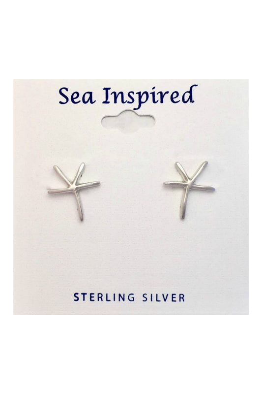 STERLING SILVER STARFISH POST EARRINGS