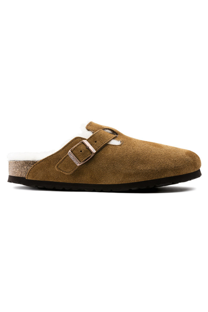 Birkenstock Boston Fur Narrow Width in Mink