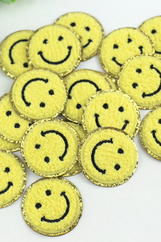 Smiley Face Iron On Patch