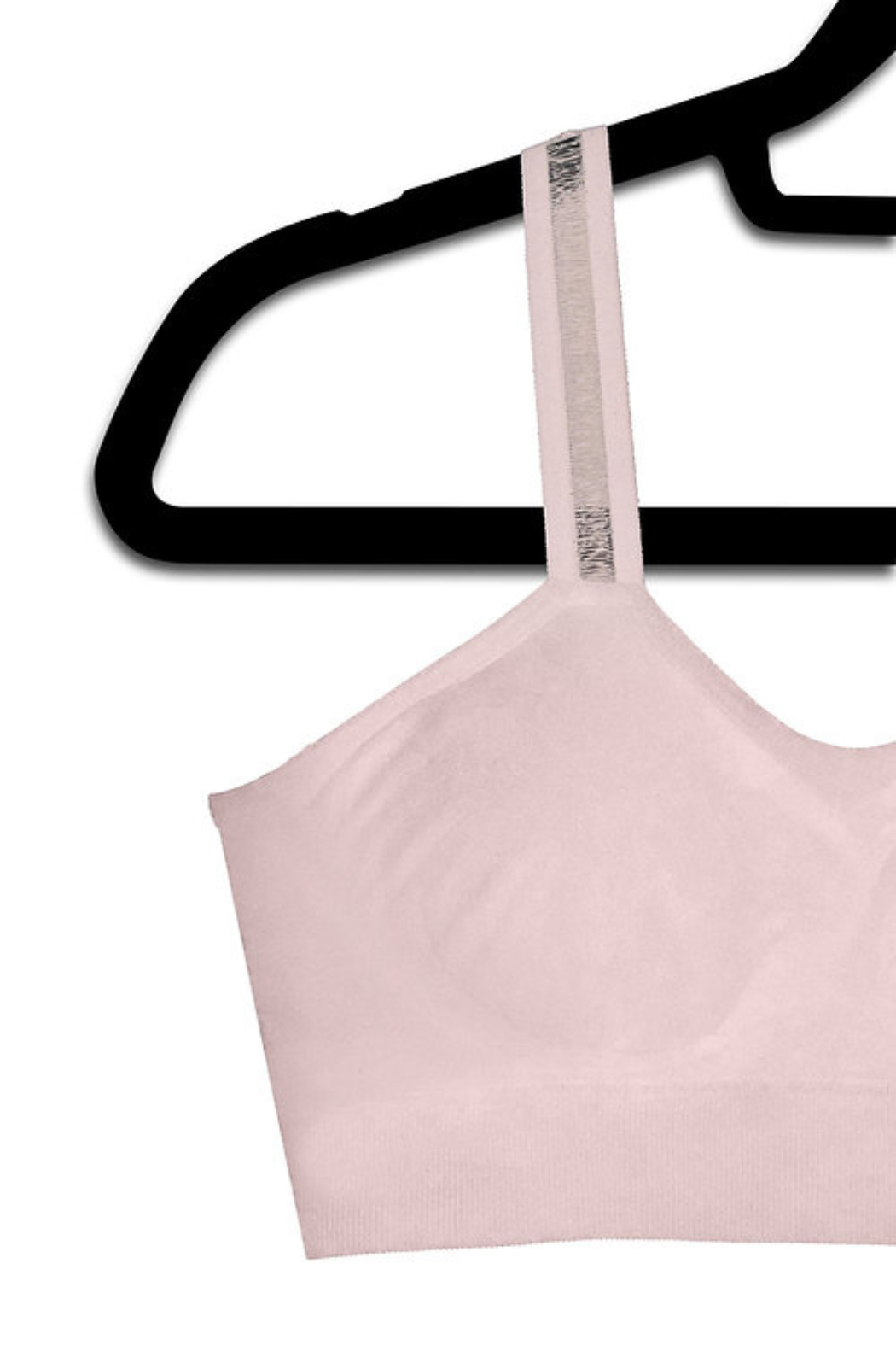 Seamless Padded Bra w Sheer Strap
