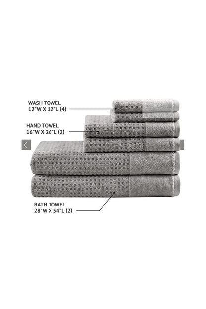 Spa Waffle Cotton Jacquard Bath Towel