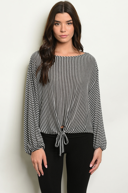 Stripes Tie Knot Top