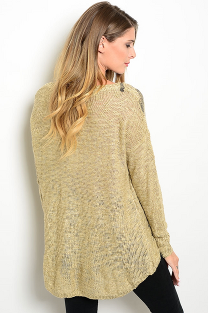 Butterfly Studs Oversized Sweater