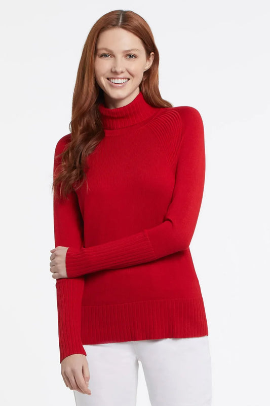 TURTLENECK WITH WIDE RIBBED CUFF