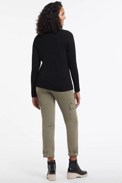 TURTLENECK WITH WIDE RIBBED CUFF