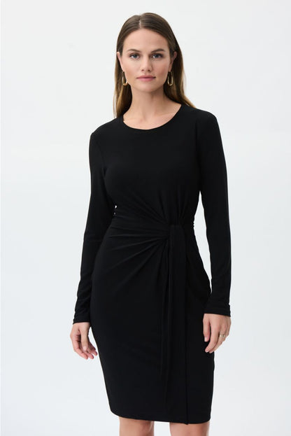 Side Tie Dress - Black 223288