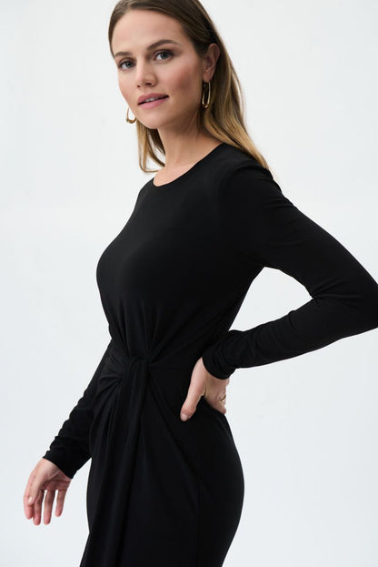 Side Tie Dress - Black 223288