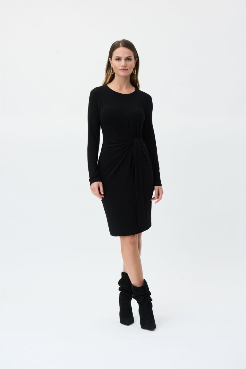 Side Tie Dress - Black 223288