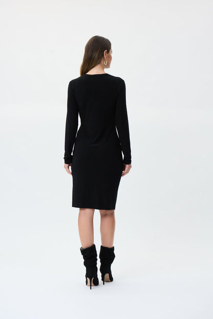 Side Tie Dress - Black 223288