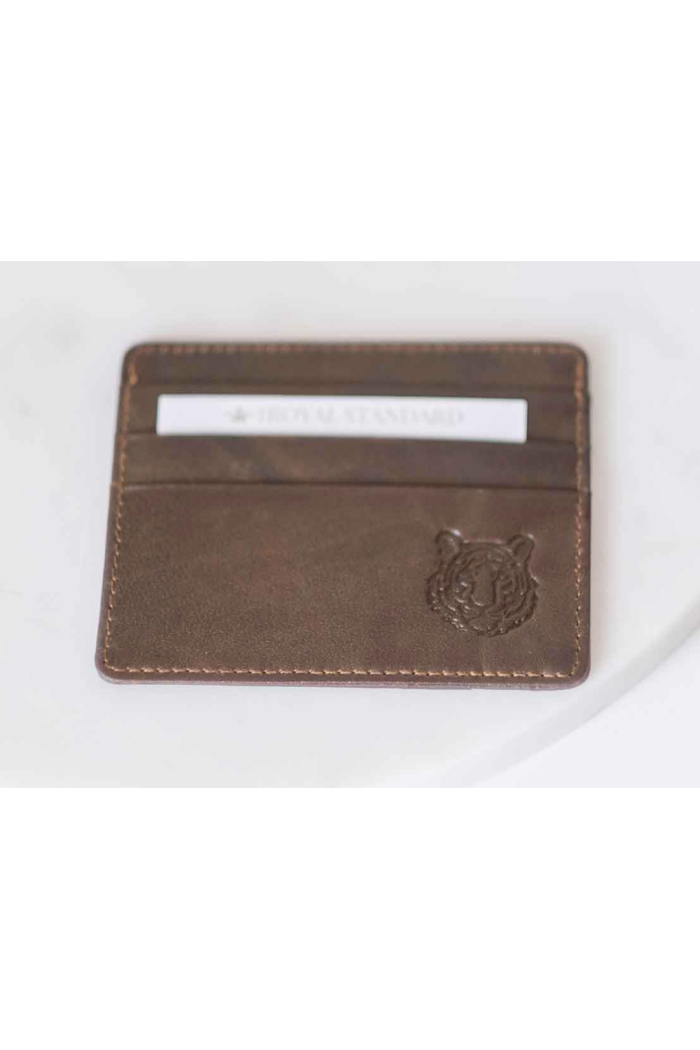 TIGER LEATHER EMBOSSED WALLET