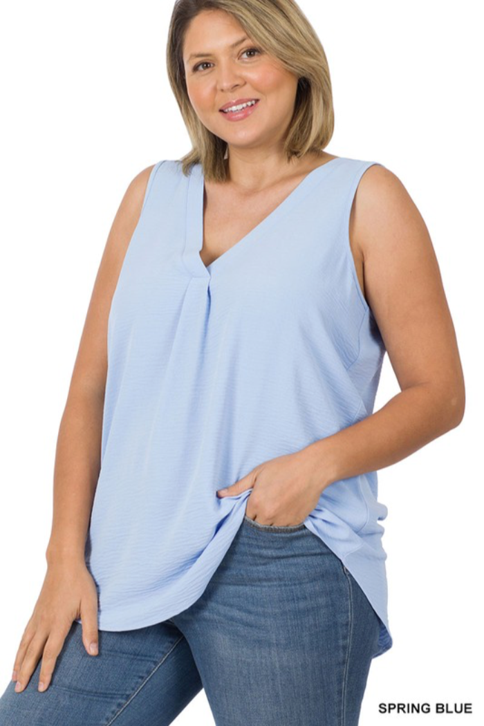 V-Neck Sleeveless Top