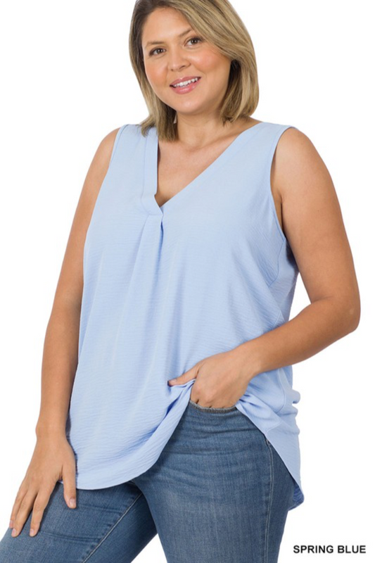 V-Neck Sleeveless Top