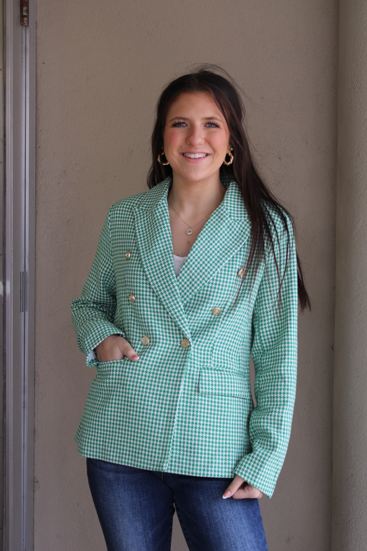 Ayla Houndstooth Blazer