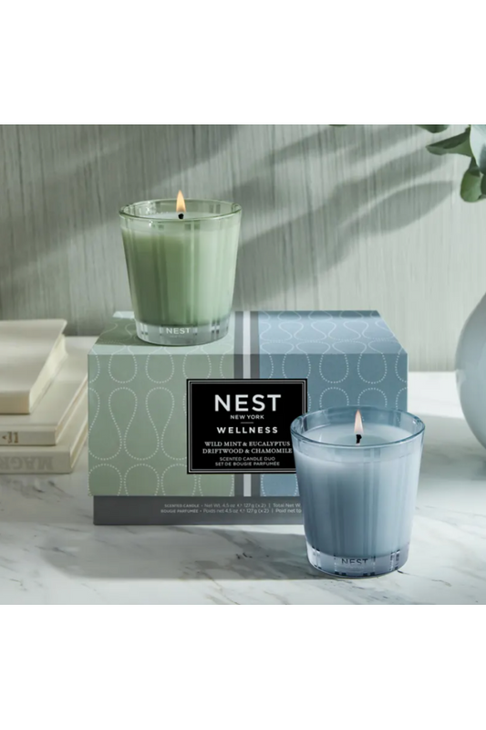WELLNESS PETITE CANDLE DUO SET(WILD MINT/DRIFTWOOD)
