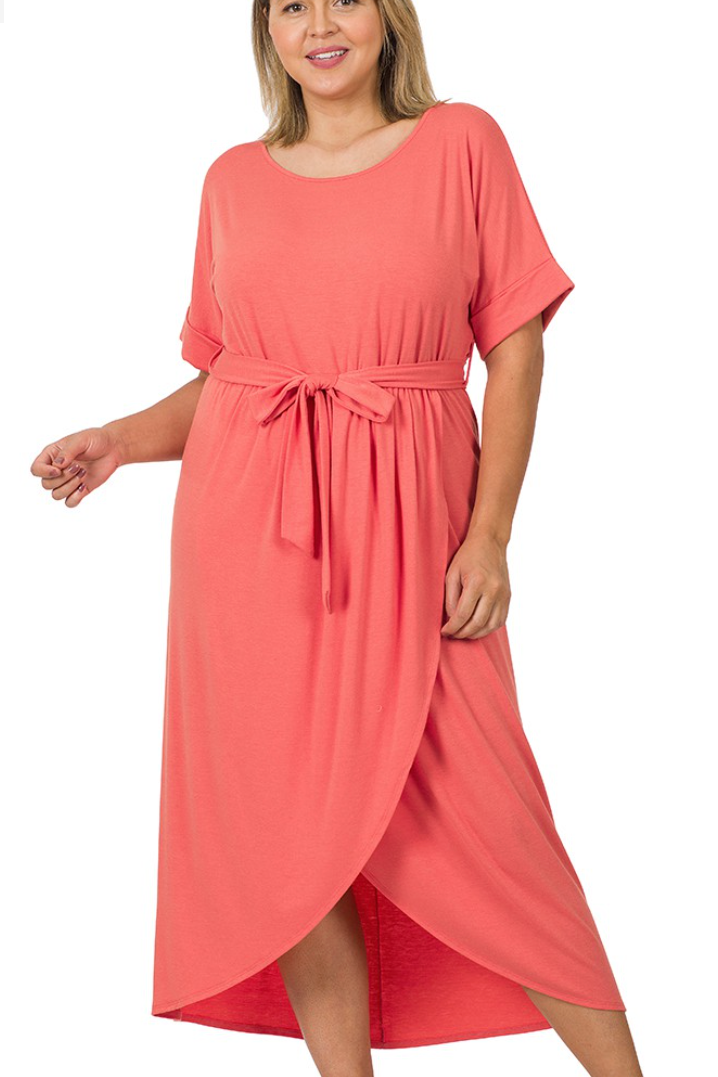 Belted Tulip Dress