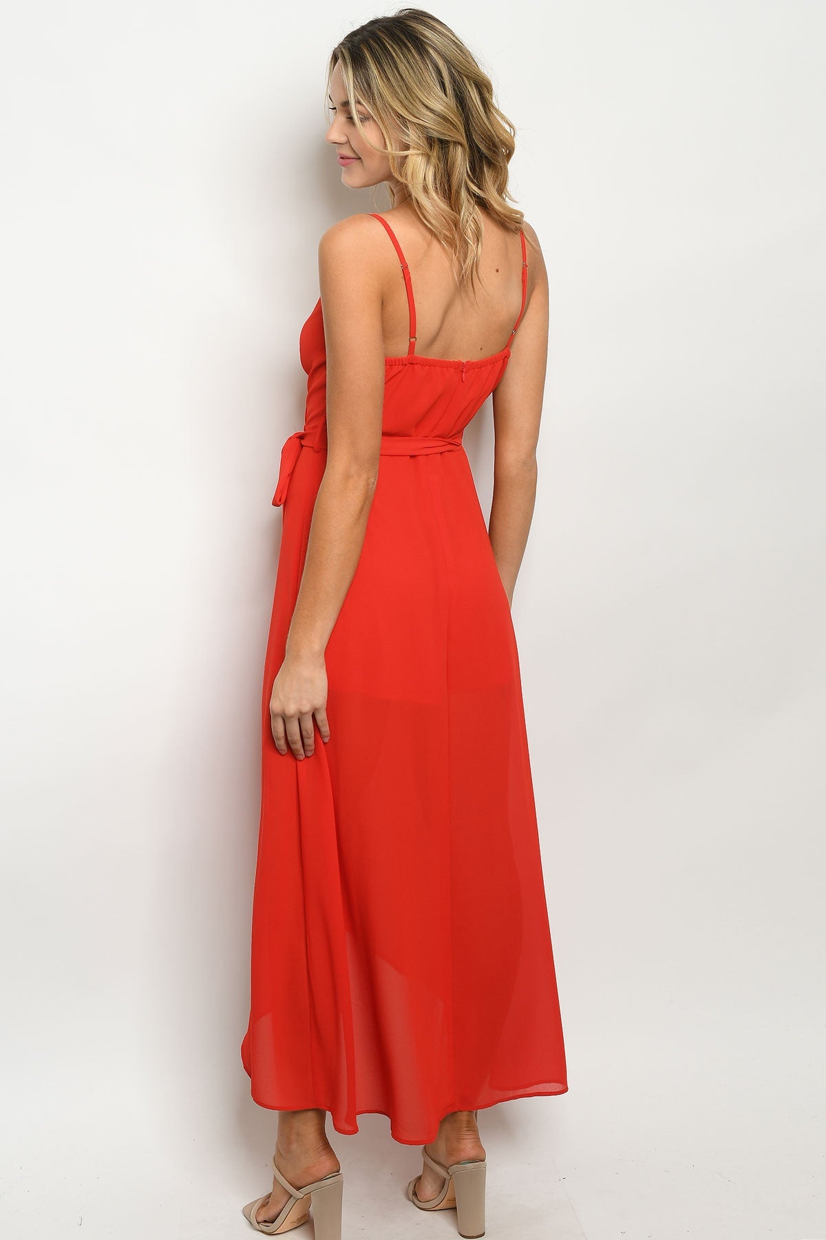 Wrap Plunge Strap Dress