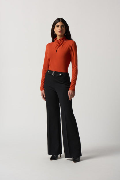 Scuba Crepe Wide-Leg Pants