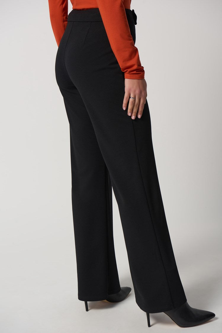Scuba Crepe Wide-Leg Pants