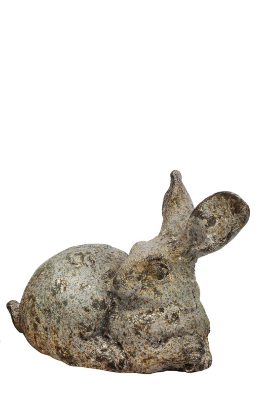 2 Assorted Resin Rustic Rabbits