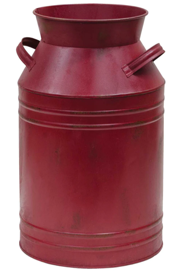 Burgundy Milk Can