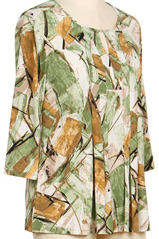 3/4 Slv Print Top