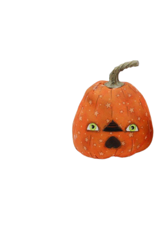 3 Assorted Primitive Plush Pumpkin Heads