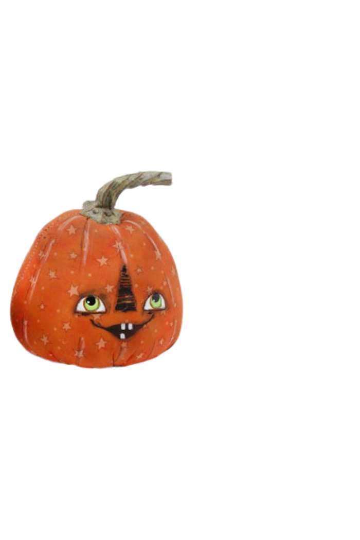 3 Assorted Primitive Plush Pumpkin Heads