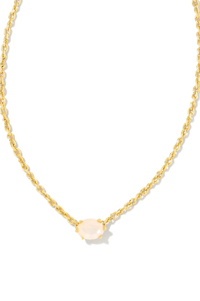 Cailin Gold Pendant Necklace in Crystal