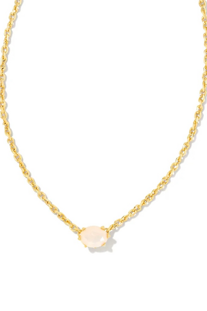 Cailin Gold Pendant Necklace in Crystal