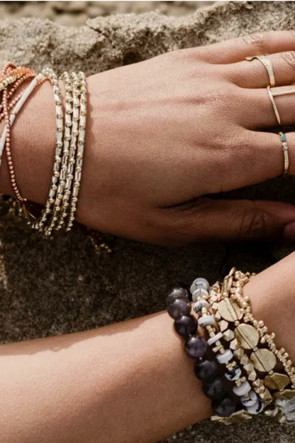 Brass Studded Bangle Bracelet