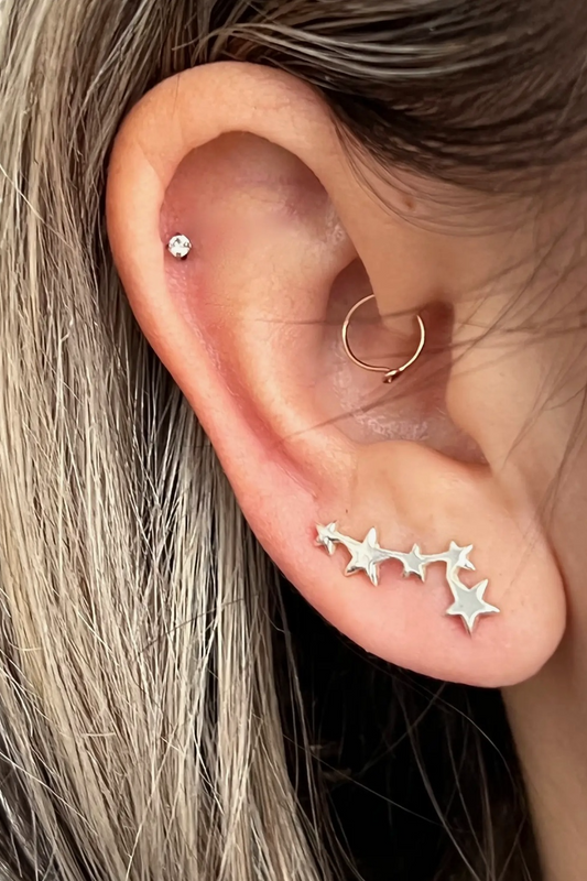 Tiny Stars Sterling Silver Ear Climber