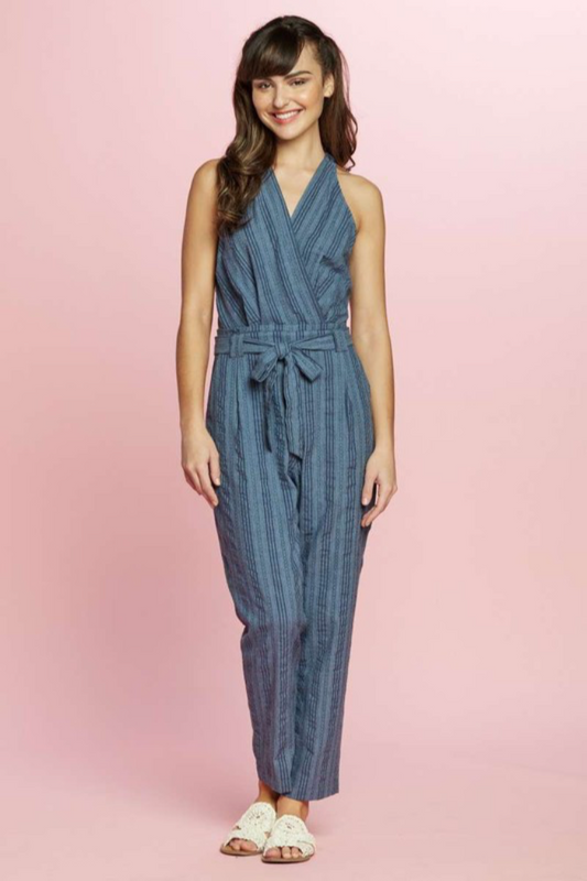 Surplice Neck Jumpsuit