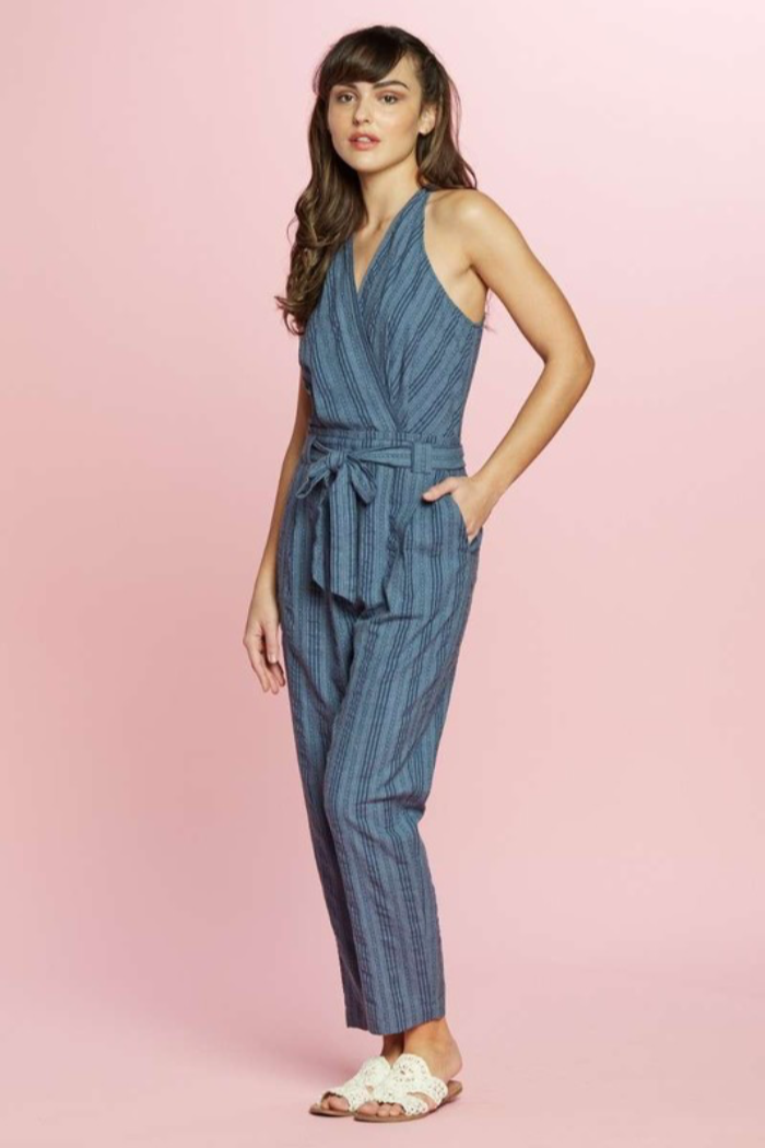 Surplice Neck Jumpsuit