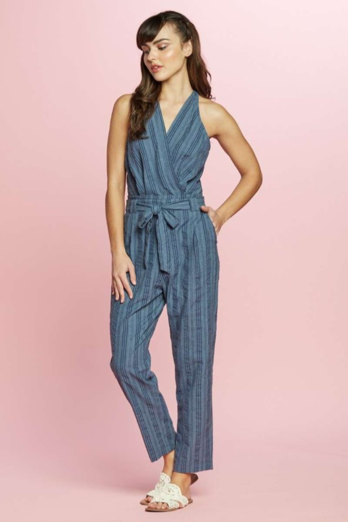 Surplice Neck Jumpsuit