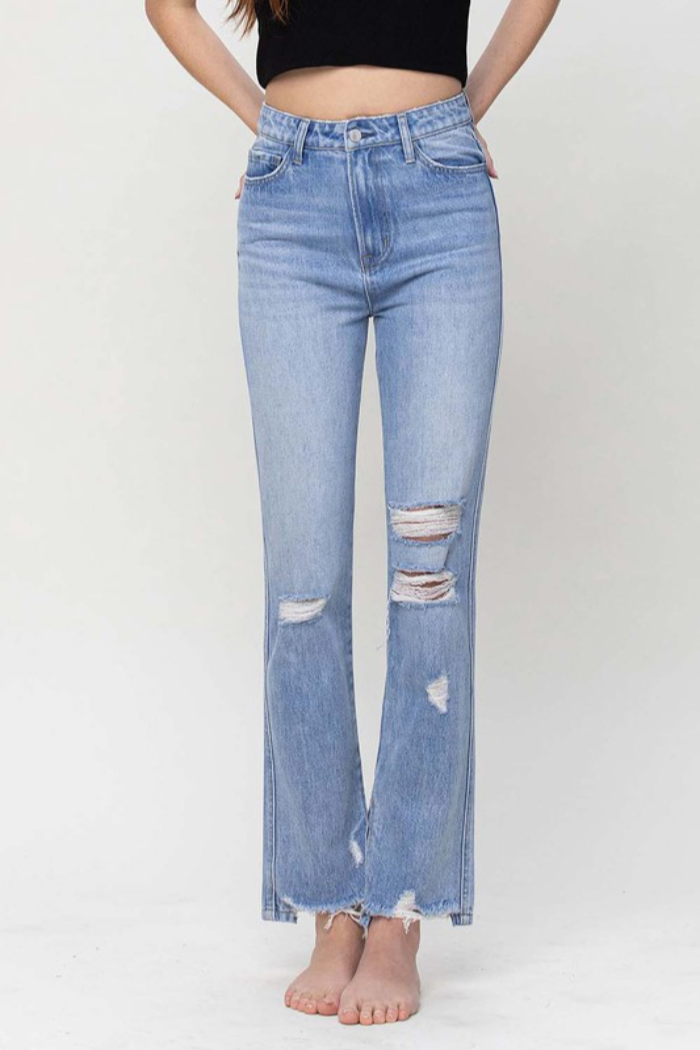 Super High Rise Straight Leg Jeans