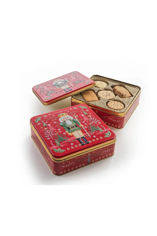 NUTCRACKER SQUARE TIN ENGLISH BISCUITS