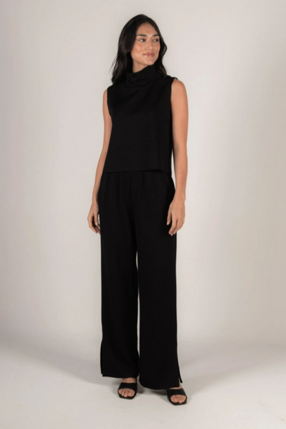 Scuba Modal Cowl Neck Sleeveless Top