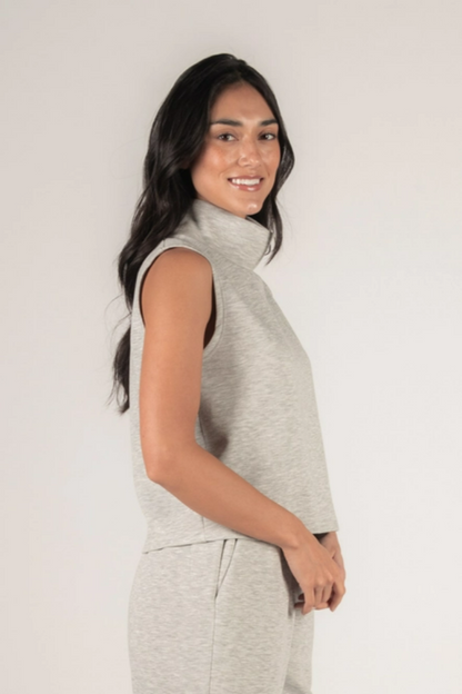 Scuba Modal Cowl Neck Sleeveless Top
