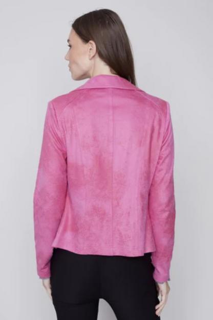 Vintage Faux Leather Perfecto Jacket Orchid