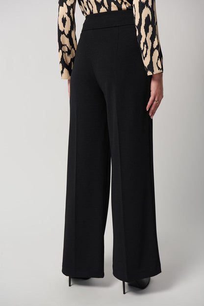 Scuba Crepe Wide-Leg Pants
