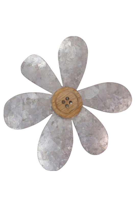 Small Galvanized Flower Magnet