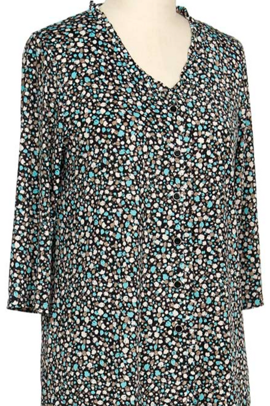 3/4 Slv Print Top