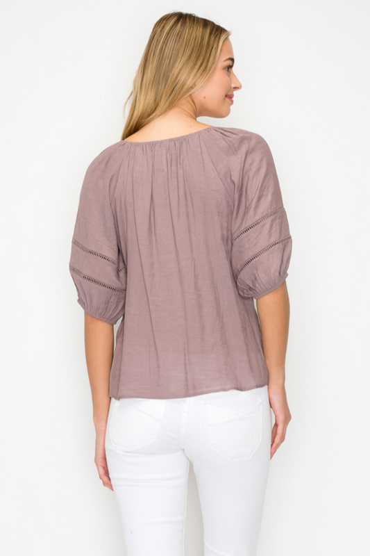 Tie Front Off Shoulder Top